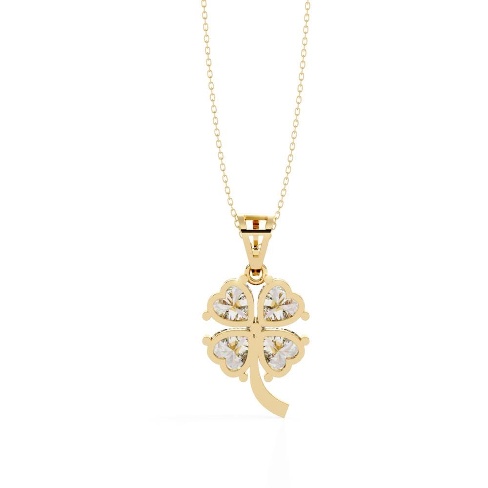 Heart Flower Shape Pendant With Chain