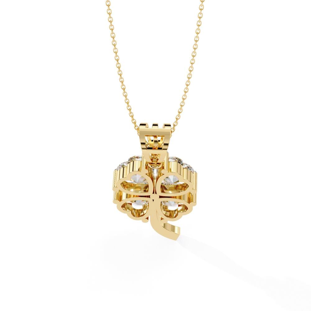 Heart Flower Shape Pendant With Chain