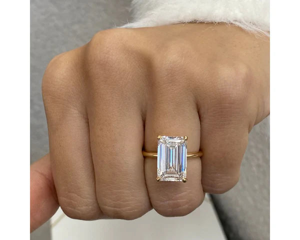 5 Carat Emerald Cut Diamond Ring