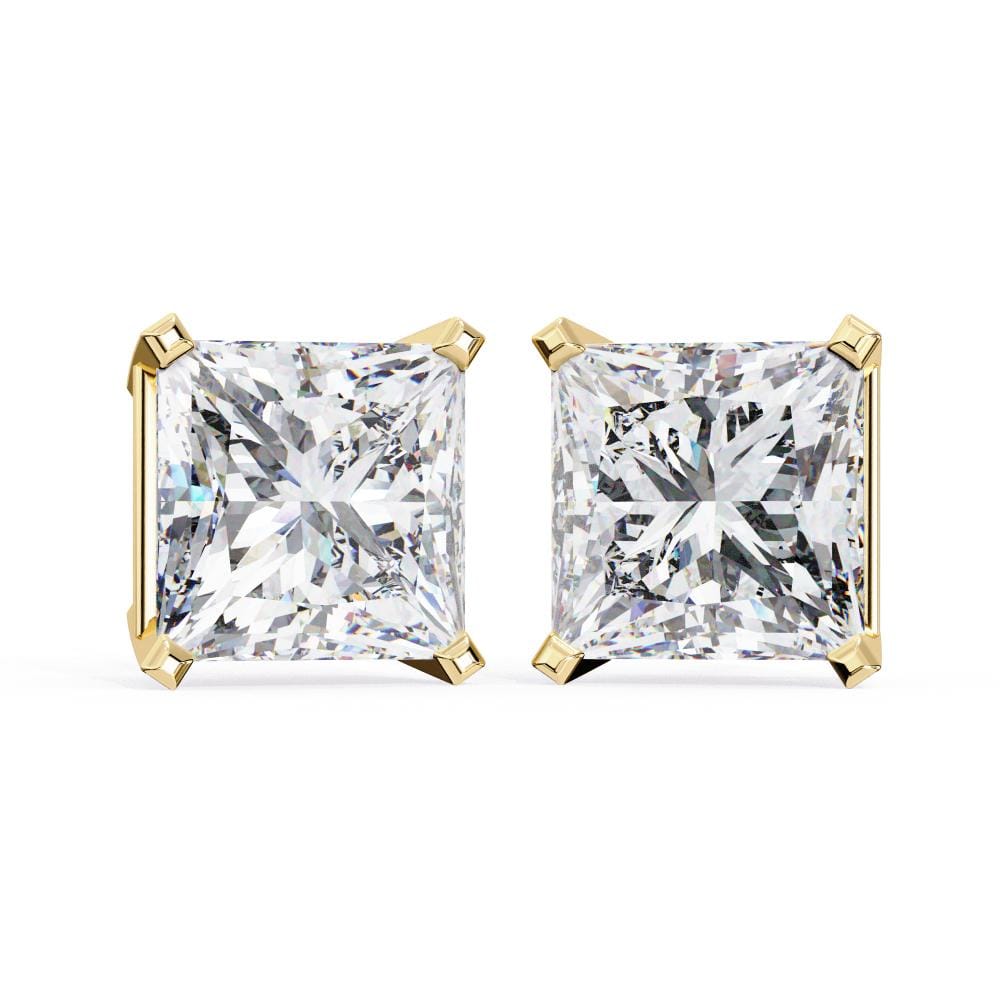 Princess Solitaire Stud Earrings