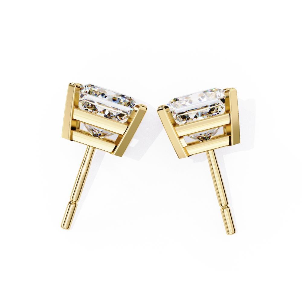 Princess Solitaire Stud Earrings