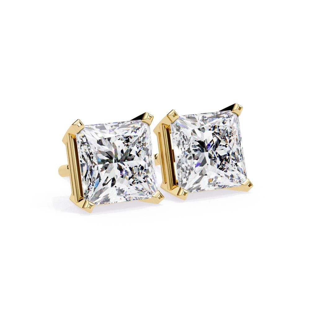 Princess Solitaire Stud Earrings