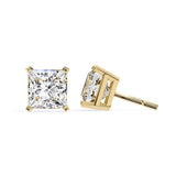 Princess Solitaire Stud Earrings