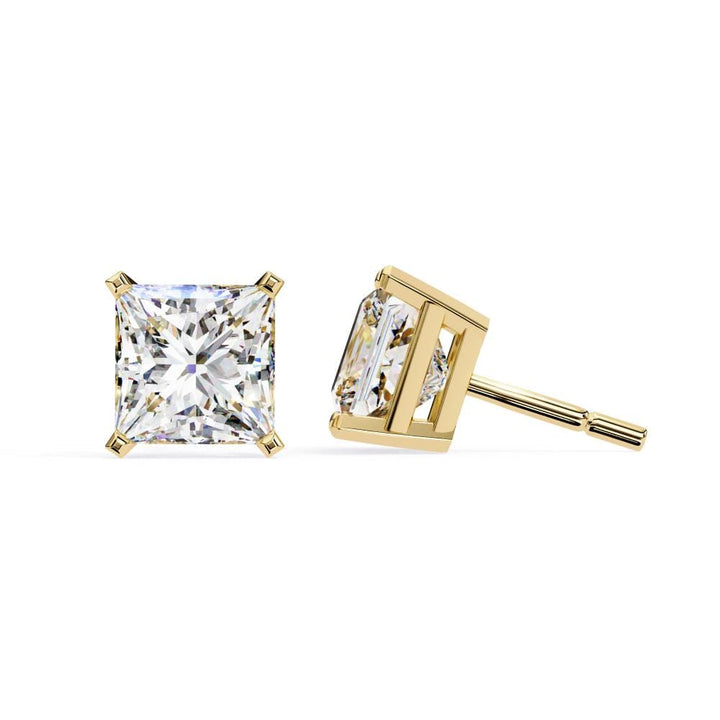 Princess Solitaire Stud Earrings