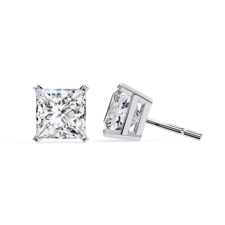 Princess Solitaire Stud Earrings