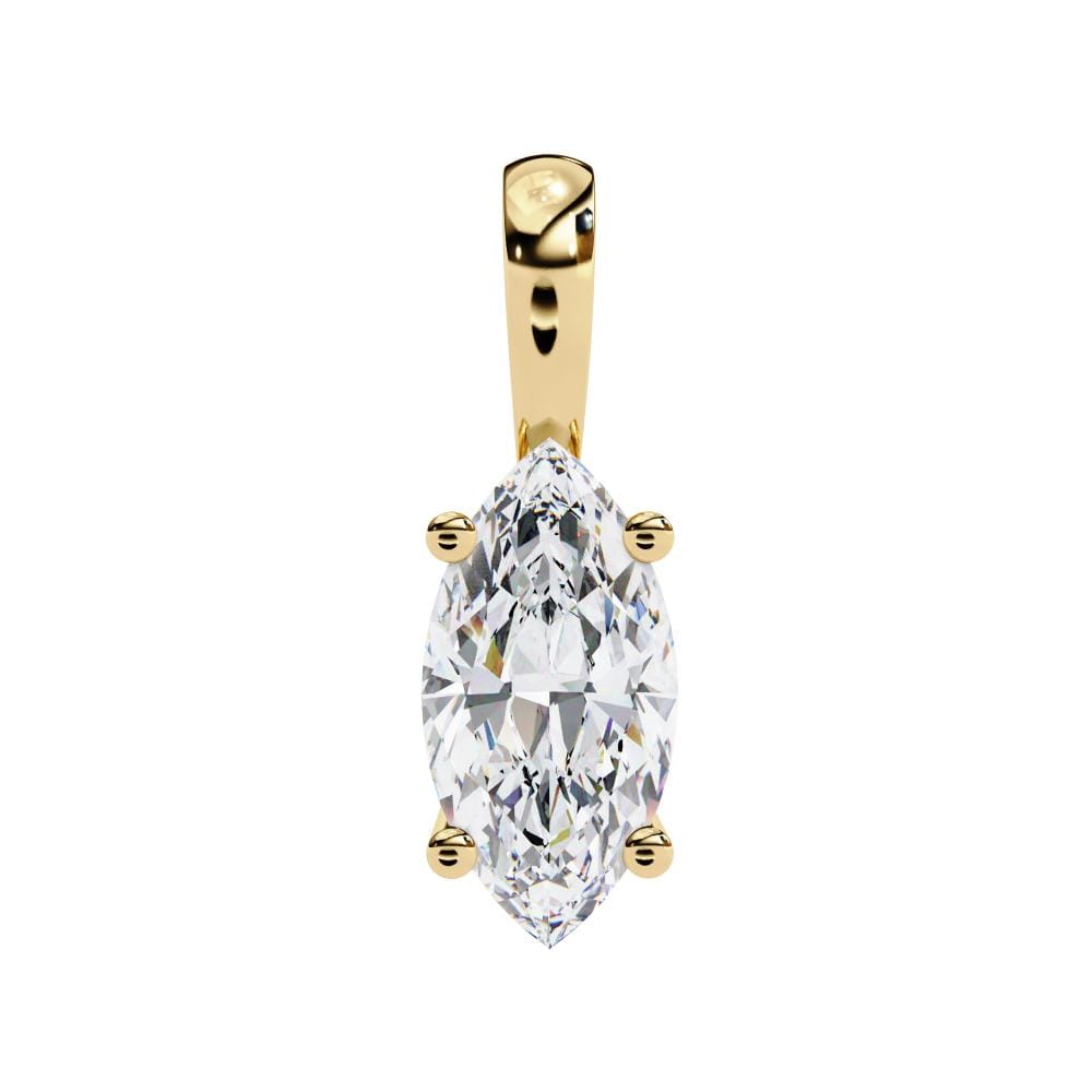 Marquise Solitaire Pendant with Chain
