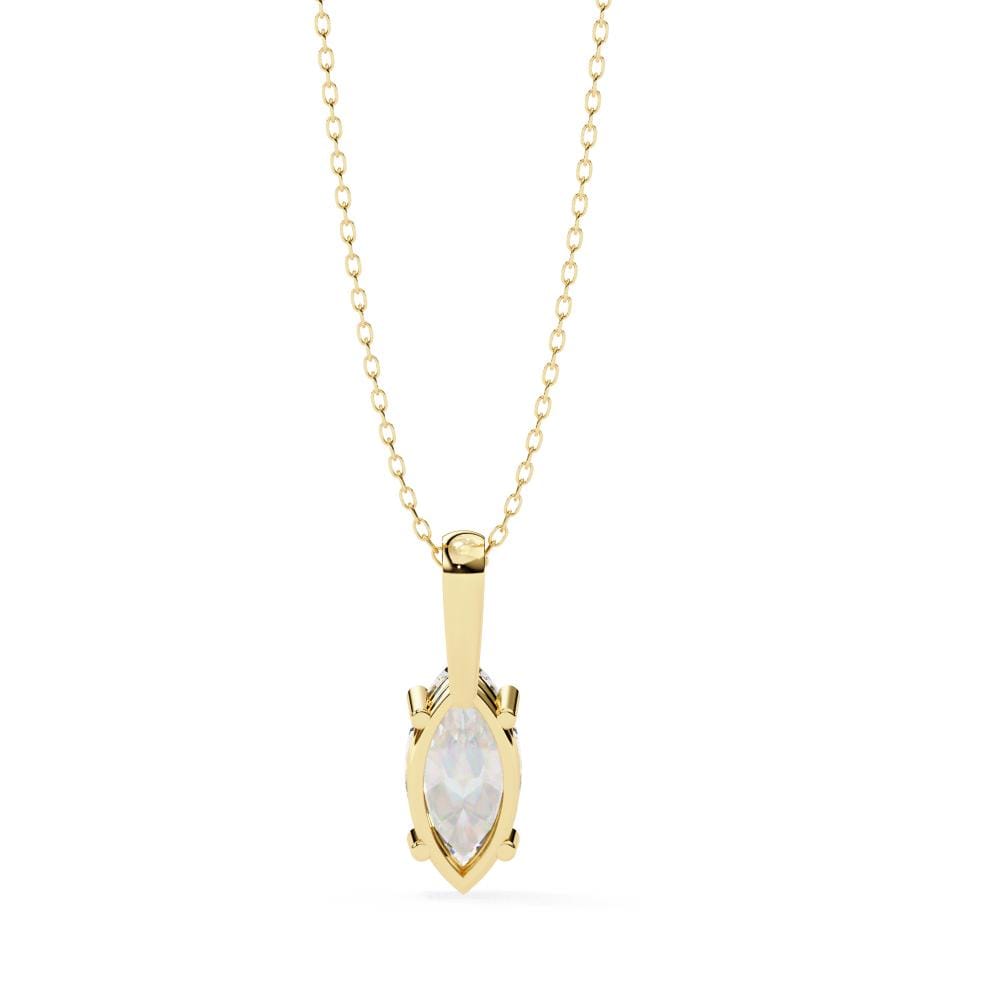 Marquise Solitaire Pendant with Chain