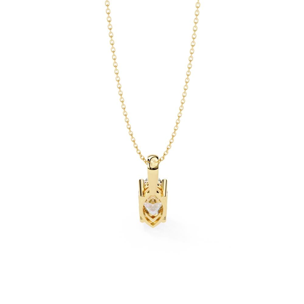 Marquise Solitaire Pendant with Chain