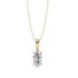 Marquise Solitaire Pendant with Chain