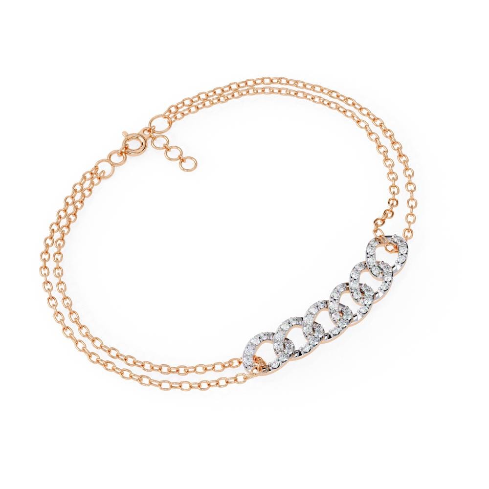 Luxe Luster With Chain Moissanite Bracelet