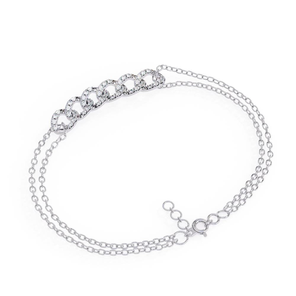 Luxe Luster With Chain Moissanite Bracelet