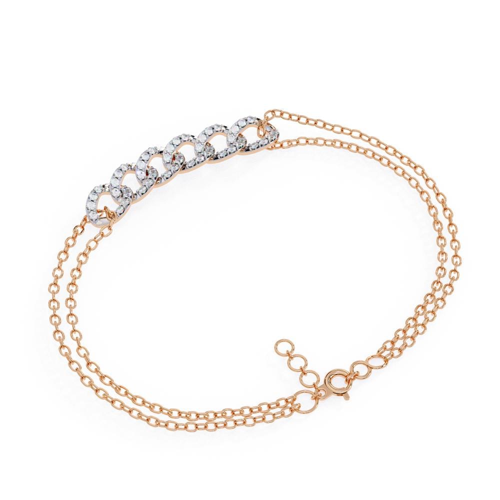 Luxe Luster With Chain Moissanite Bracelet