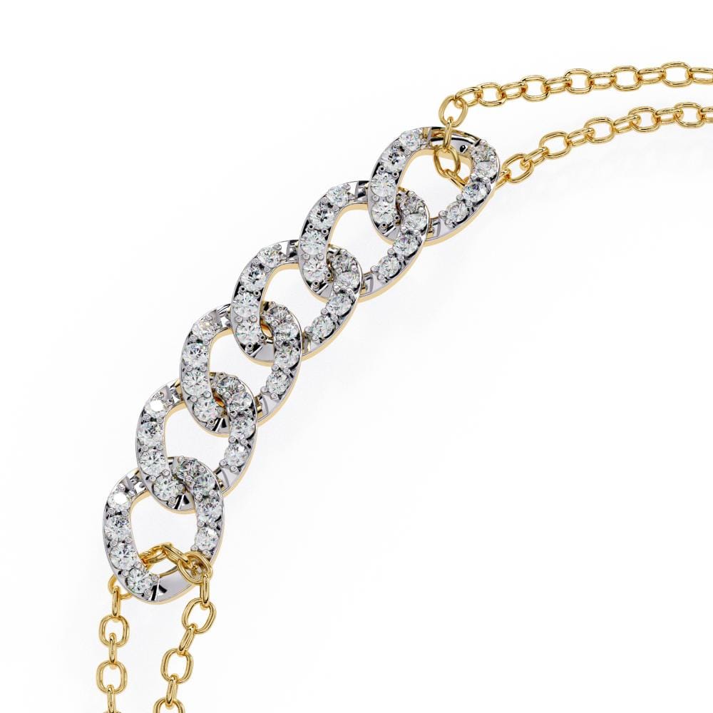 Luxe Luster With Chain Moissanite Bracelet
