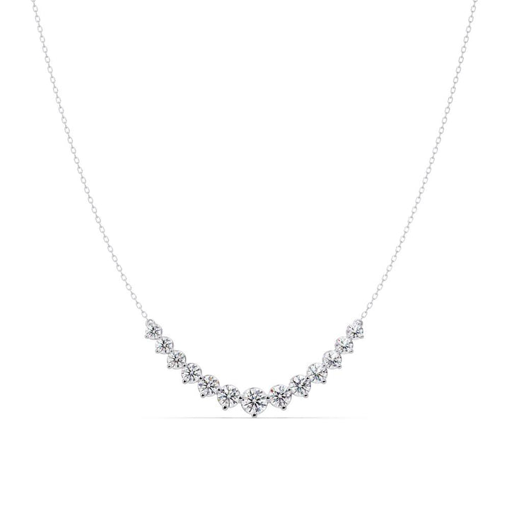 Round Cross Curved Chain Necklace