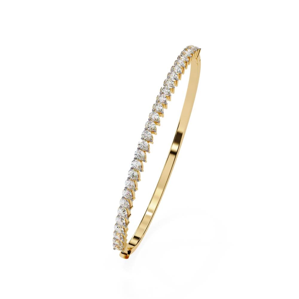 Pear Moissanite Diamond Bangle Bracelet