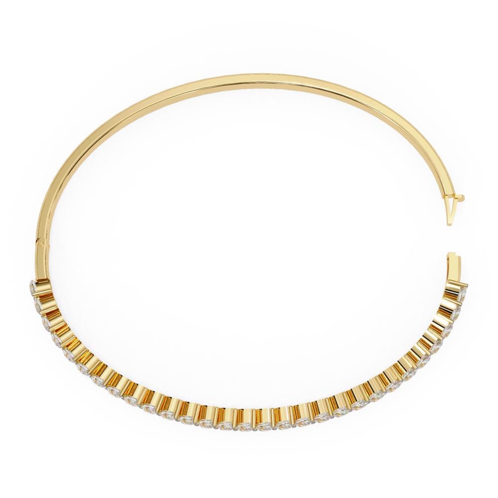 Pear Moissanite Diamond Bangle Bracelet