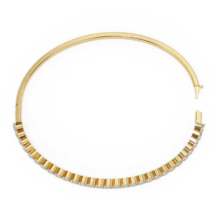 Pear Moissanite Diamond Bangle Bracelet