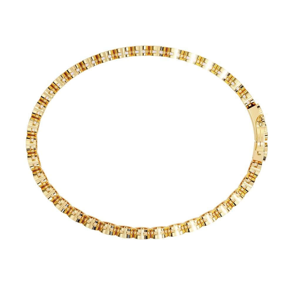 Round Bezel Set Tennis Moissanite Bracelet