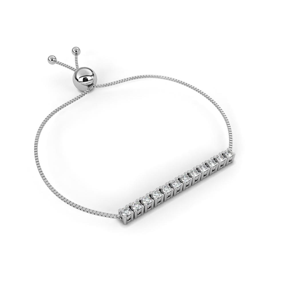 Adjustable Bar Moissanite Diamond Bracelet