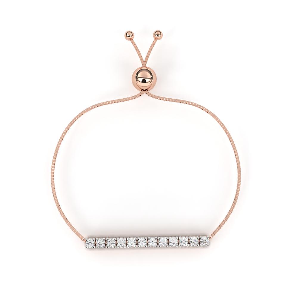 Adjustable Bar Moissanite Diamond Bracelet