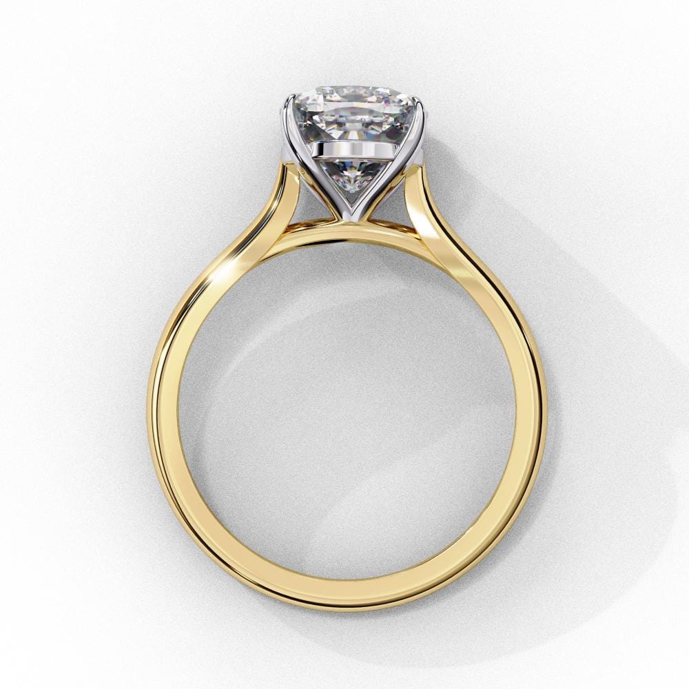 Cushion Solitaire 4 claw Engagement Ring