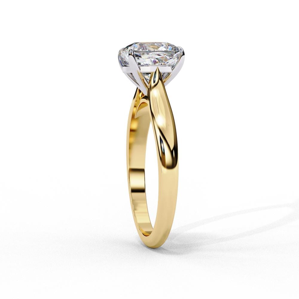 Cushion Solitaire 4 claw Engagement Ring