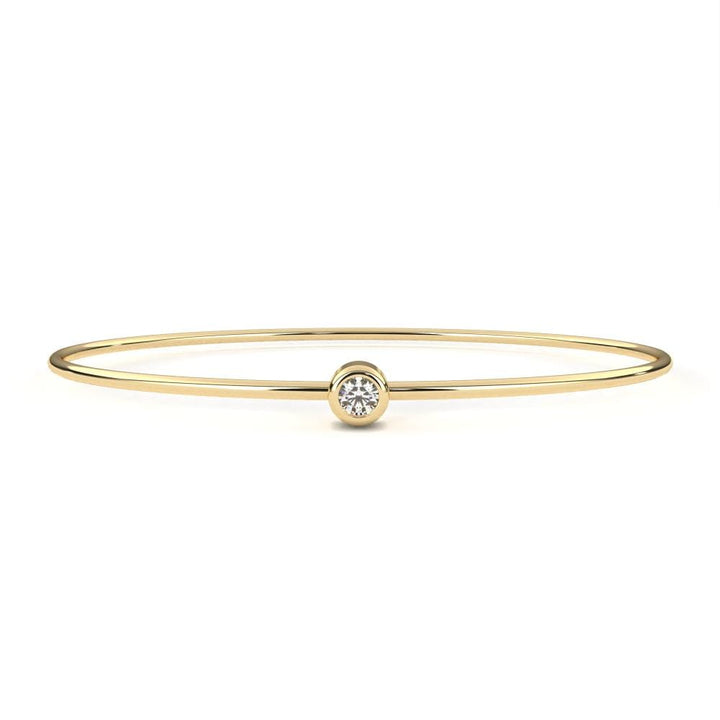 Round Diamond with Oval Shape Bangle