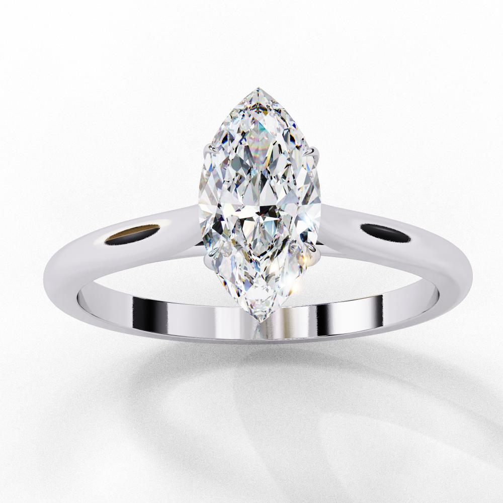 Marquise 4 claw Solitaire Engagement ring