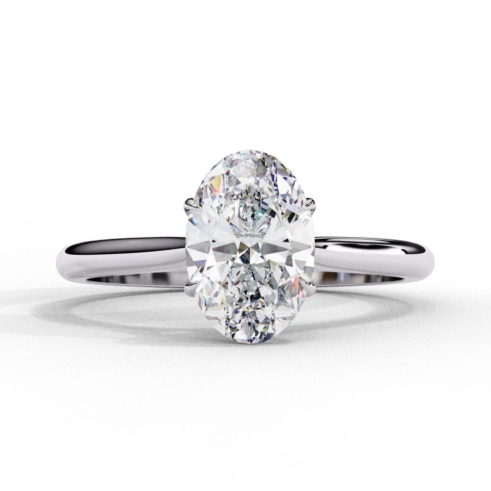 Oval 4 Claw Solitaire Engagement ring