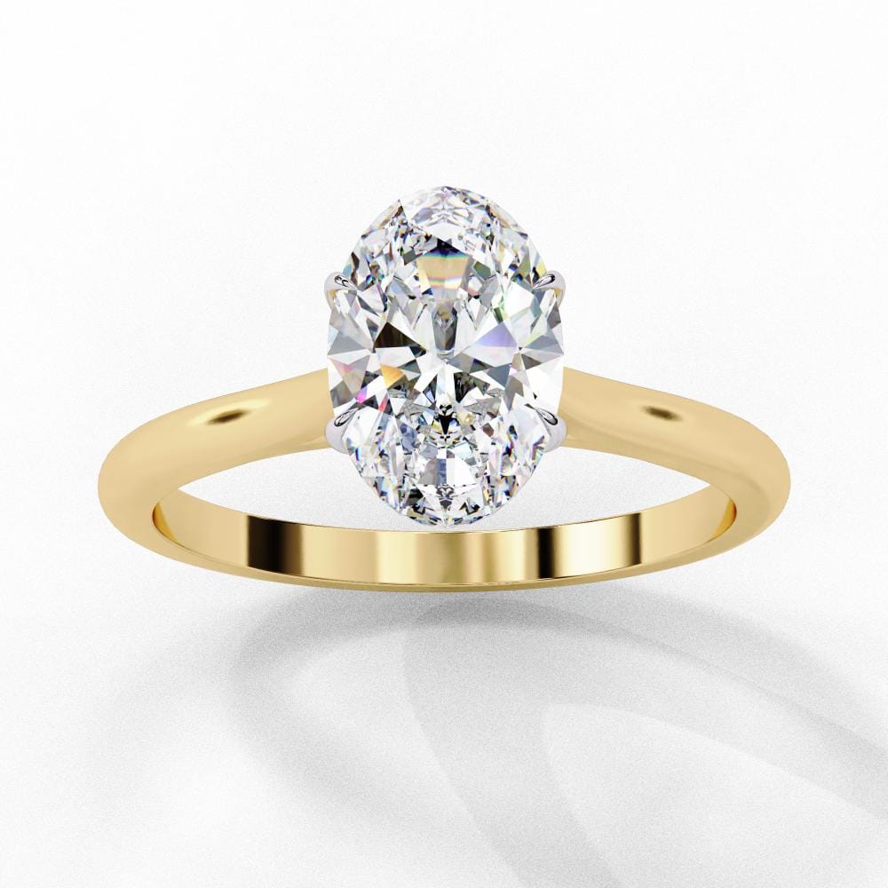 Oval 4 Claw Solitaire Engagement ring