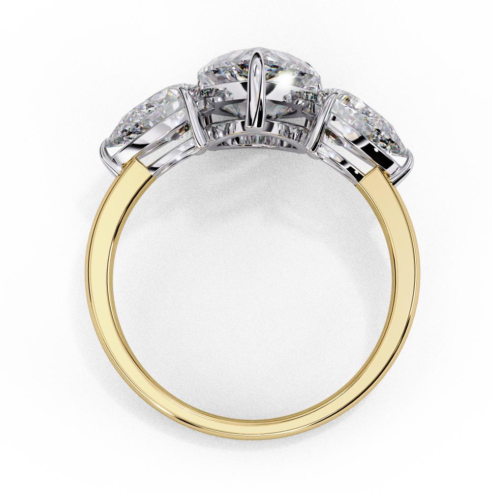 Pear Three Stone Engagement Ring