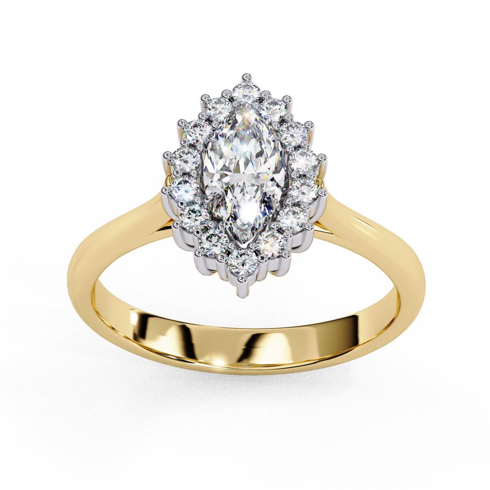 Marquise Vintage Halo Engagement Ring