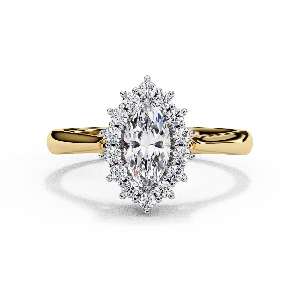 Marquise Vintage Halo Engagement Ring