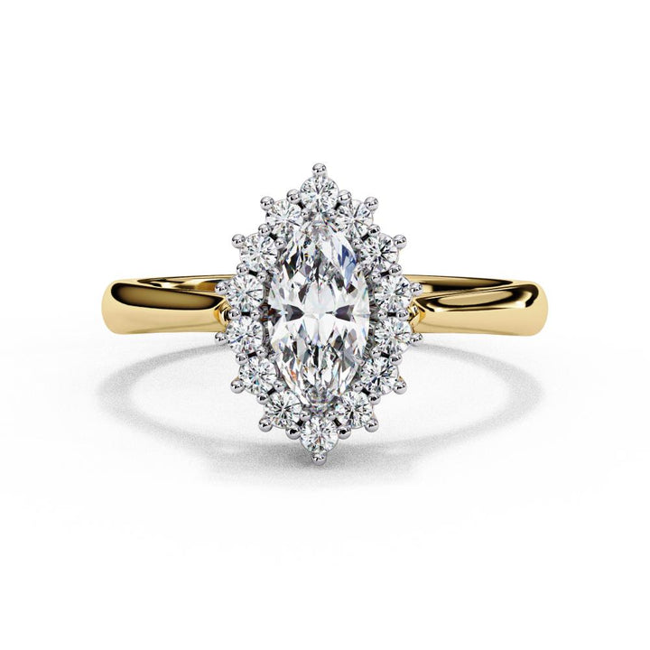 Marquise Vintage Halo Engagement Ring