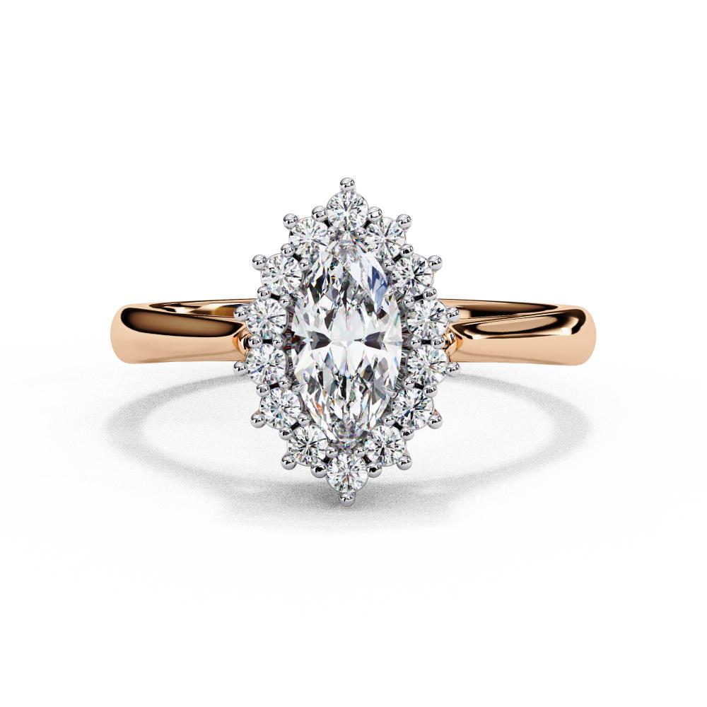 Marquise Vintage Halo Engagement Ring