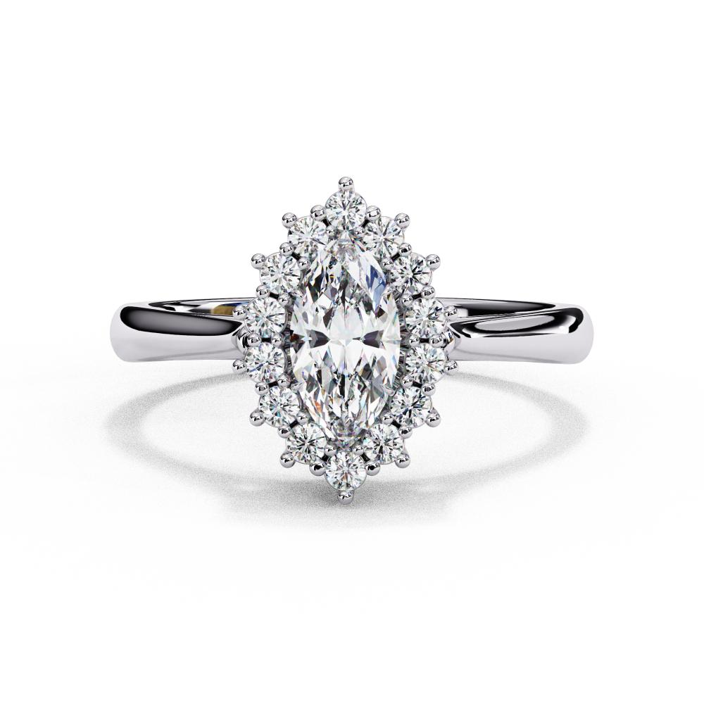 Marquise Vintage Halo Engagement Ring
