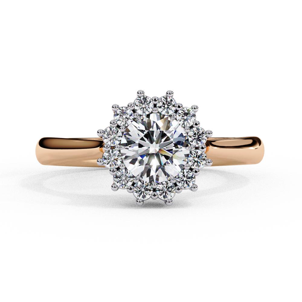 Round Vintage Halo Engagement Ring