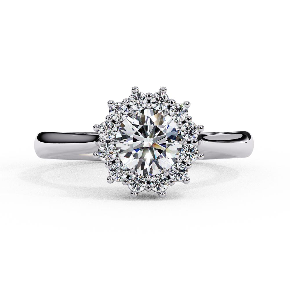 Round Vintage Halo Engagement Ring