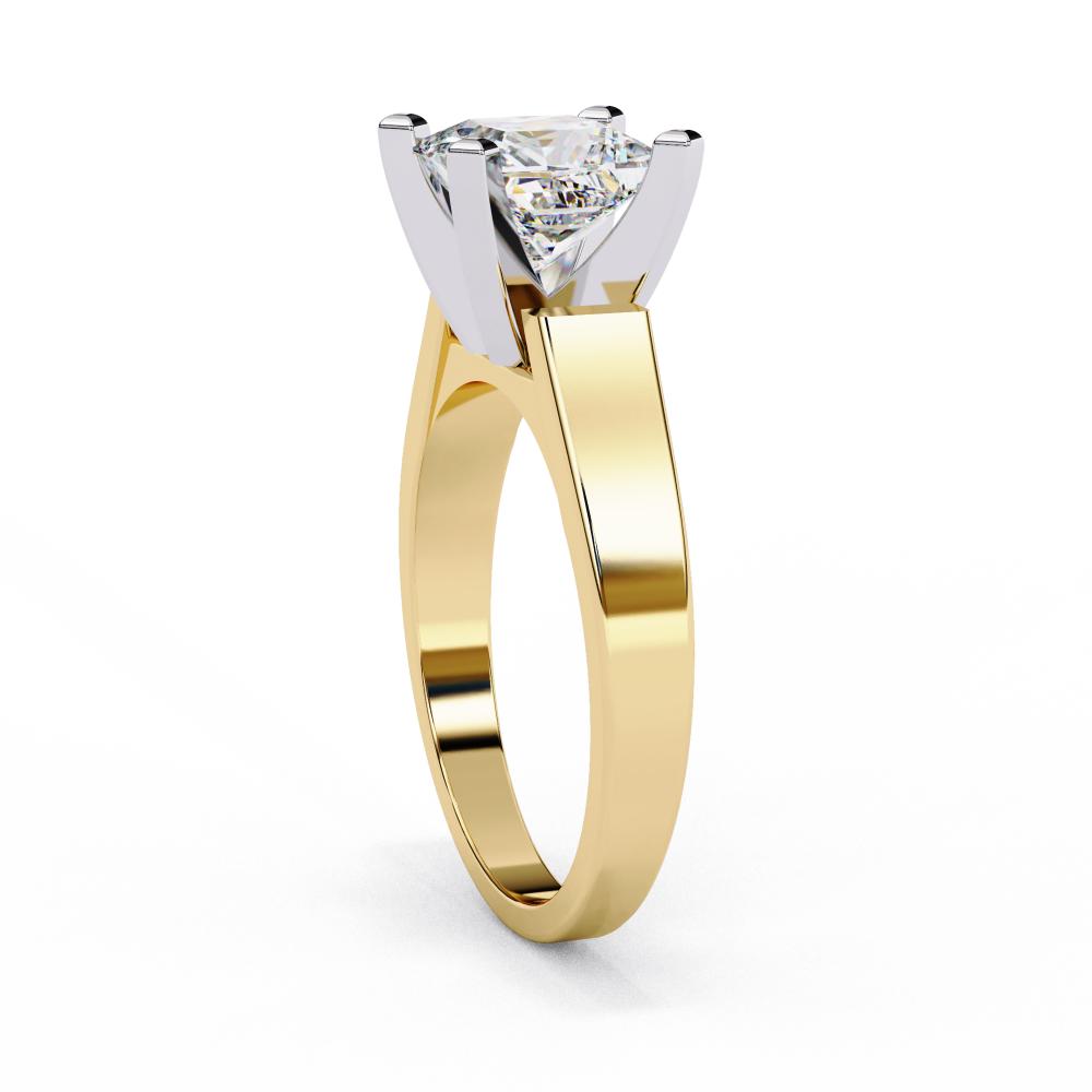 Princess Solitaire with Tapered Engagement Ring