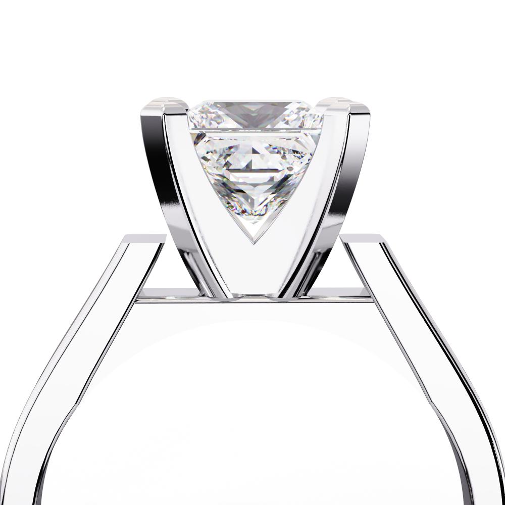 Princess Solitaire with Tapered Engagement Ring