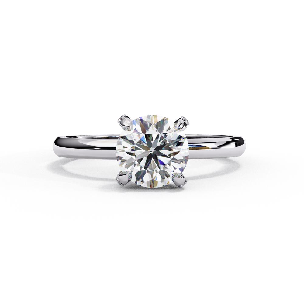 Round Solitaire with Prong Set Engagement Ring