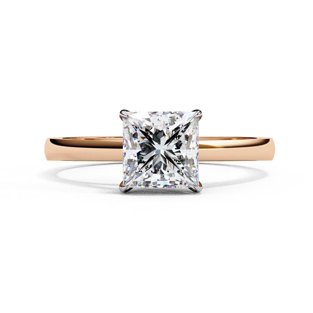 Princess Solitaire Cathedral Engagement Ring