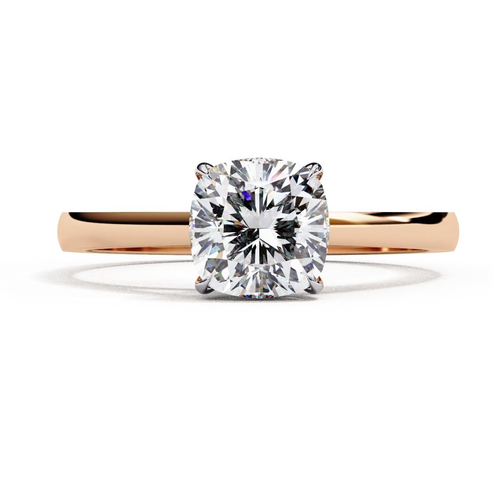 Cushion Solitaire Cathedral Engagement Ring