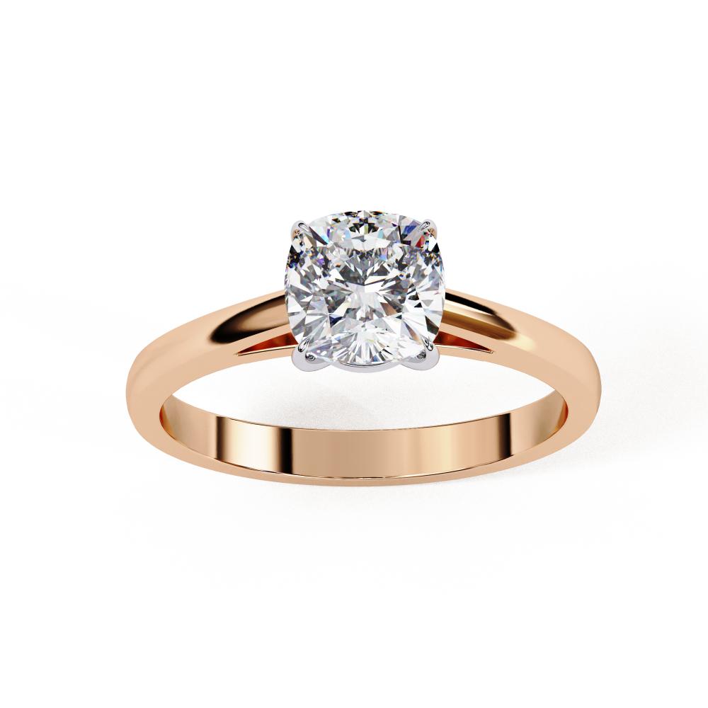 Cushion Solitaire Cathedral Engagement Ring