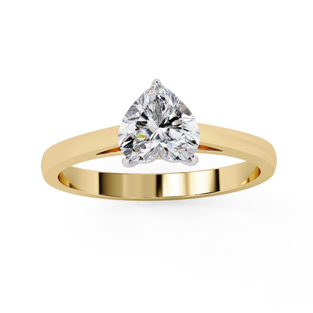 Heart Solitaire Cathedral Engagement Ring
