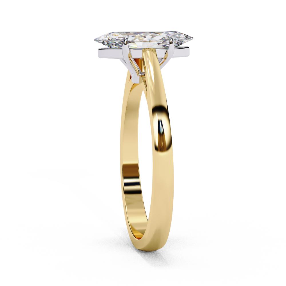 Marquise Solitaire Cathedral Engagement Ring