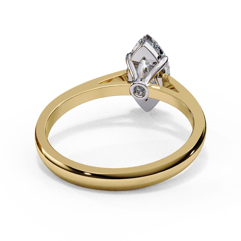 Marquise Solitaire Cathedral Engagement Ring