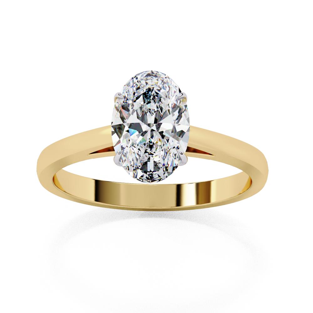 Oval Solitaire Cathedral Engagement Ring