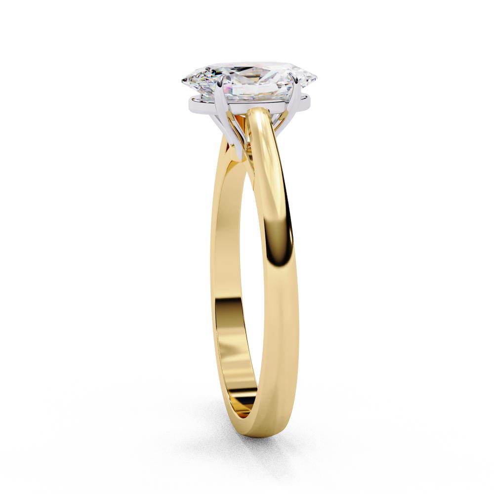 Oval Solitaire Cathedral Engagement Ring