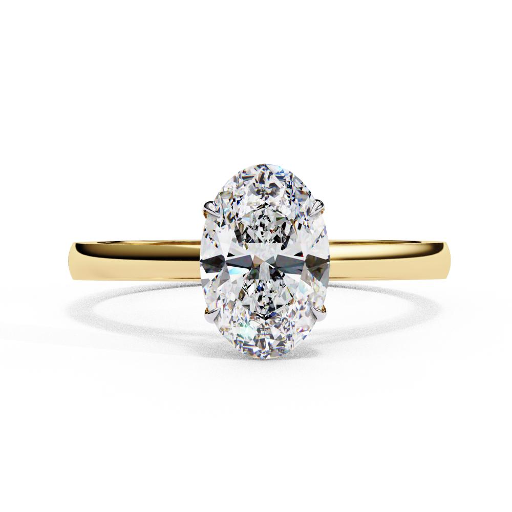 Oval Solitaire Cathedral Engagement Ring